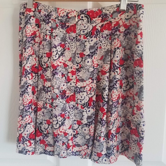 BCBGeneration Floral Red & Purple Mini Skirt - Picture 6 of 7